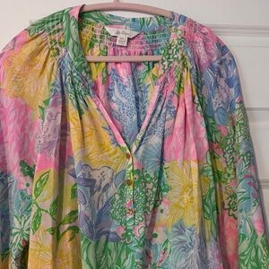 Lilly Pulitzer Multicolor Floral Blouse